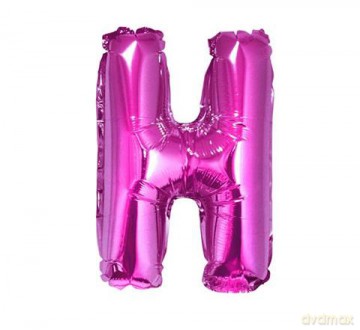 Balon foliowy "litera H" - RÓŻOWA (35cm)