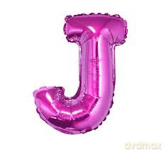 Balon foliowy "litera J" - RÓŻOWA (35cm)