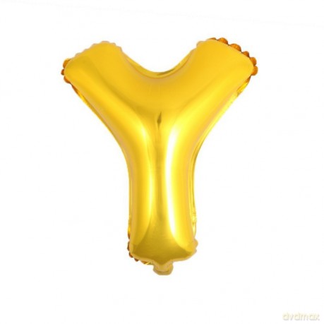 Balon foliowy "litera Y" - ZŁOTA (35cm)