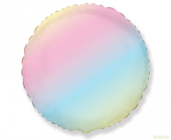 Balon foliowy 18" okrągły multikolor pastel