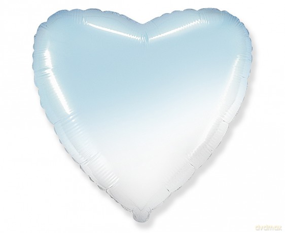 Balon foliowy 18" serce biało-błękitne