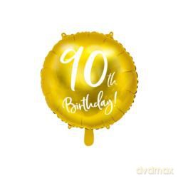 Balon foliowy 90-tka złoty 45cm