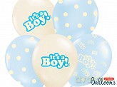 Balon lateksowy 30cm It"s a Boy, pastel mix 1op./6 szt.