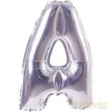 Balon Litera "A" 81cm srebrny