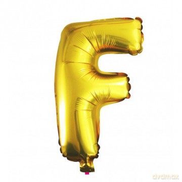 Balon Litera "F" złoty 40cm (16")