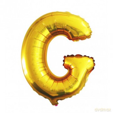 Balon Litera "G" złoty 40cm (16")