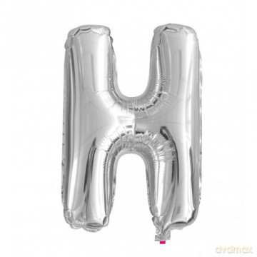 Balon Litera "H" 40cm (16") srebrny