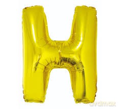 Balon Litera "H" 45,5cm (18") złoty
