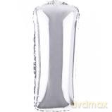 Balon Litera "I" 45,5cm (18") srebrny