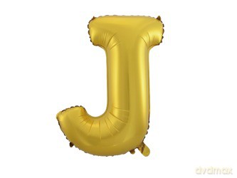 Balon Litera "J" 45,5cm (18") złoty