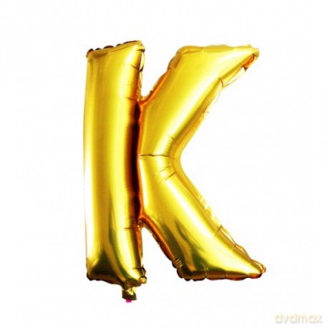 Balon Litera "K" złoty 40cm (16")