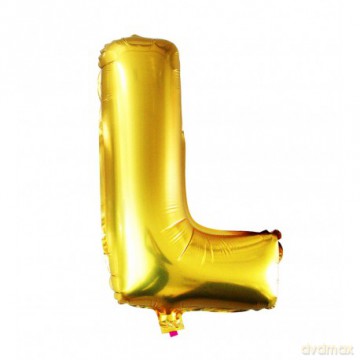 Balon Litera "L" 45,5cm (18") złoty