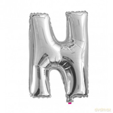 Balon Litera "N" 40cm (16") srebrny