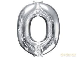 Balon Litera "O" 81cm srebrny