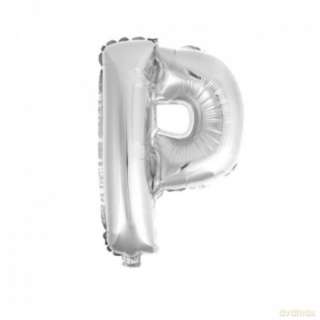 Balon Litera "P" 45,5cm (18") srebrny