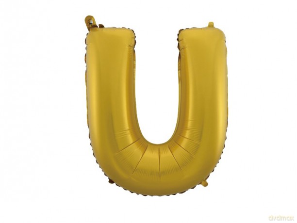 Balon Litera "U" 45,5cm (18") złoty
