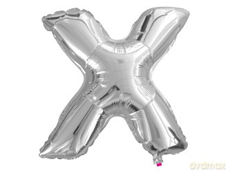 Balon Litera "X" 45,5cm (18") srebrny