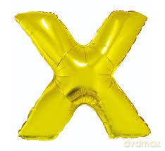 Balon Litera "X" 45,5cm (18") złoty