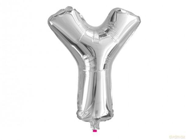 Balon Litera "Y" 45,5cm (18") srebrny