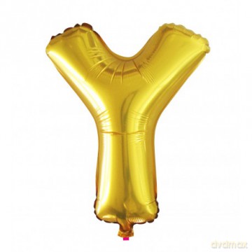 Balon Litera "Y" złoty 40cm (16")