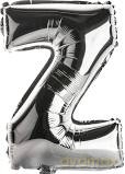 Balon Litera "Z" 81cm srebrny