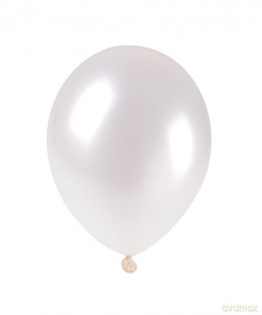 Balony 12" metalizowane 100szt białe