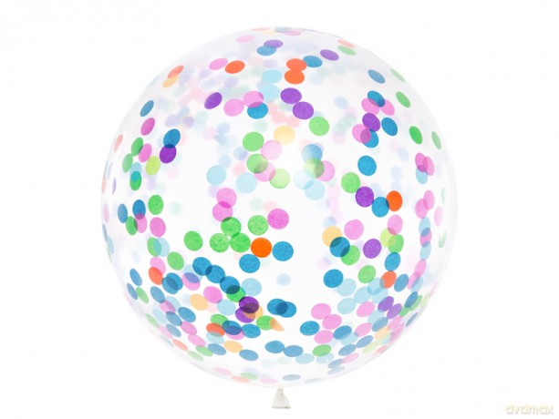 Balony 1m z konfetti mix