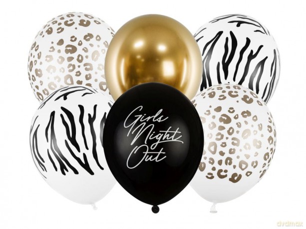 Balony 30cm, Girls Night Out, mix: 1op./6szt.