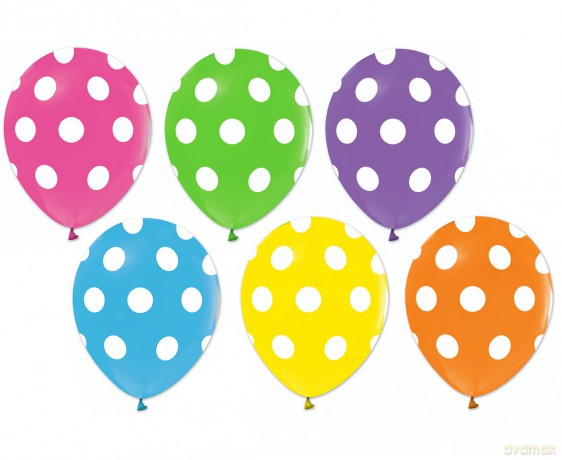 Balony B&C Grochy, pastel mix 12"/50szt.