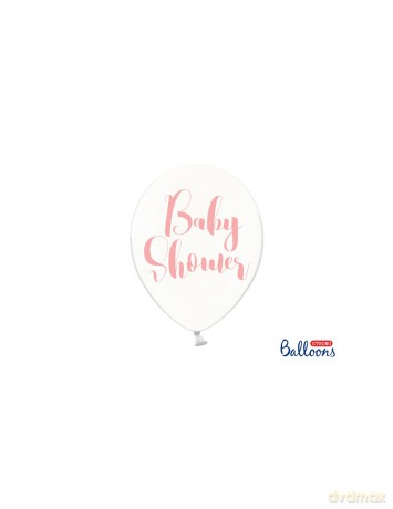 Balony Baby Shower Girl crystal 6 szt. średnica 30 cm (12")