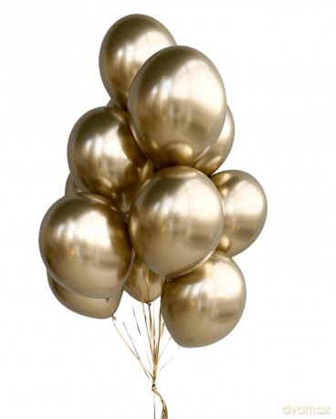 Balony chrom jasny złoty 30cm. op.50 szt.