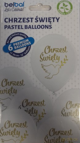 Balony Chrzest święty 6szt BN06-755