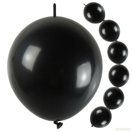 Balony czarne z łącznikiem duże 10 szt