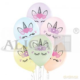 Balony Głowa jednorożca 6szt BN06-589