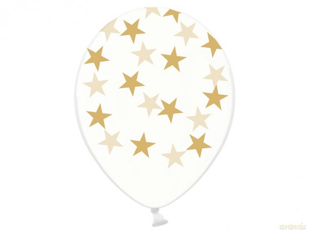 Balony gwiazdki crystal 30 cm 6 szt.
