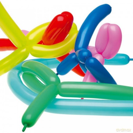 Balony i pompka(rurki-modelina 10 szt., pompka 1 szt.) /0240/