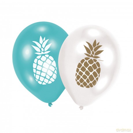 Balony lateksowe Pineaplle op. 6szt. średnica 27,5cm (11")