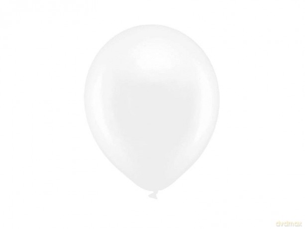 Balony lateksowe Rainbow metalizowane białe 23cm 10 szt/opak