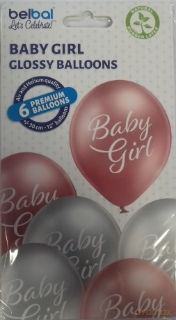 Balony lśniące dla dziewczynki 6szt BN06-752