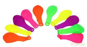 Balony neonowe 9" mix kolorów 100szt, średnica 24cm