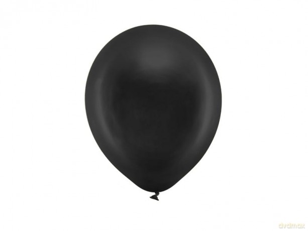 Balony Rainbow 23cm metalizowane, czarny: 1op./100szt.