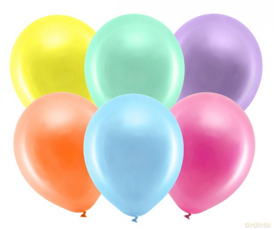 Balony Rainbow 23cm metalizowane, mix: 1op./100szt.