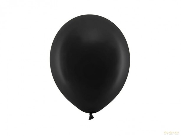 Balony Rainbow 23cm pastelowe, czarny: 1op./100szt.