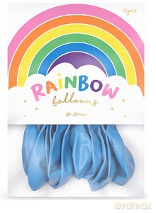 Balony Rainbow 23cm pastelowe, jasny niebieski: 1op./100szt.