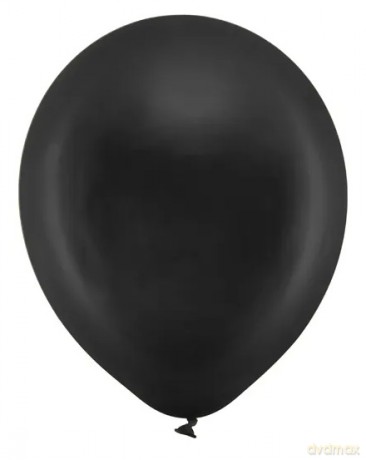 Balony Rainbow 30cm metalizowane, czarny: 1op./10szt.