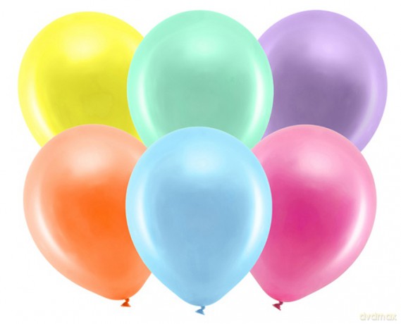 Balony Rainbow 30cm metalizowane, mix: 1op./100szt.