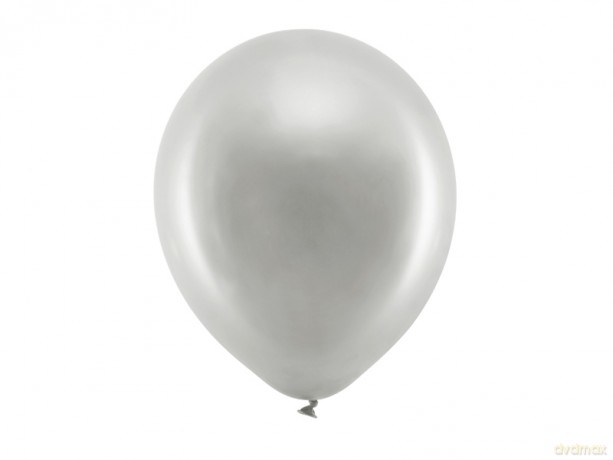 Balony Rainbow 30cm metalizowane, srebrny: 1op./100szt.