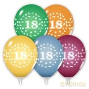 Balony urodzinowe "18" B105 30CM./5SZT. /0202-018/