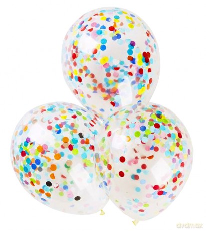 Balony z konfetti op=5szt. /0211/