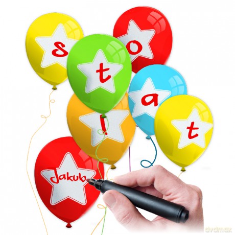 Balony z własnym napisem op=5szt. /0151/